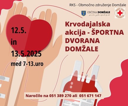 Krvodajalska akcija v Domžalah