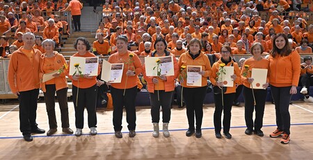 Priznanja skupinam, ki telovadijo15 let.