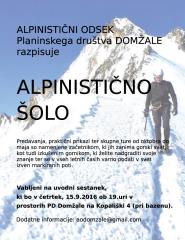 Planinsko društvo Domžale vabi v svoje kroge nove plezalce, planince in alpiniste
