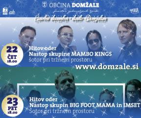Big Foot Mama in Mambo Kings del Čarobnega decembra v občini Domžale