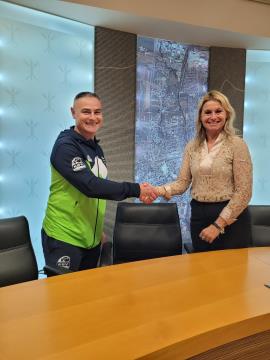 Marjan Bolhar in županja mag. Renata Kosec