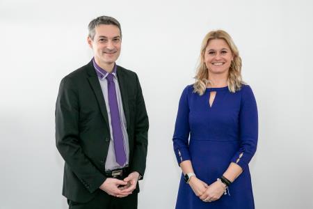 županja Občine Domžale mag. Renata Kosec in Bojan Ivanc, foto: Rok Majhenič