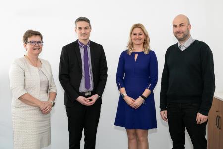 županja Občine Domžale mag. Renata Kosec, Bojan Ivanc, direktor Janez Ziherl, vodja oddelka za finance mag. Marjeta Podpeskar Omahen, foto: Rok Majhenič