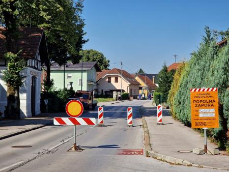 Dela na Ljubljanski v Stobu, foto: Občina Domžale