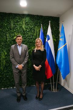 Sprejem bivšega predsednika republike Boruta Pahorja pri županjo mag. Renati Kosec, foto: Občina Domžale