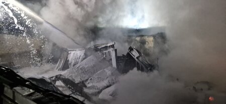 Požar v Preserjah pri Radomljah; foto: CZR Domžale