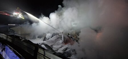 Požar v Preserjah pri Radomljah; foto: CZR Domžale