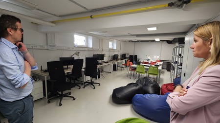 Obisk predstavnikov Občine Domžale v podjetniškem inkubatorju Kovačnica Kranj