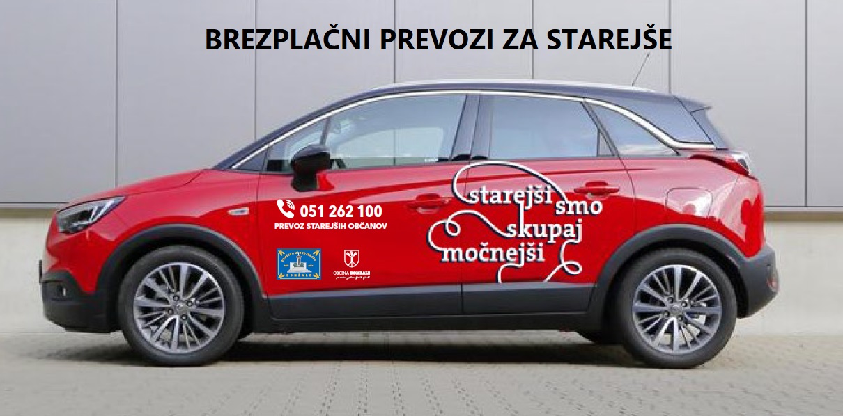Brezplačni prevozi za starejše. Povezava na podstran. 