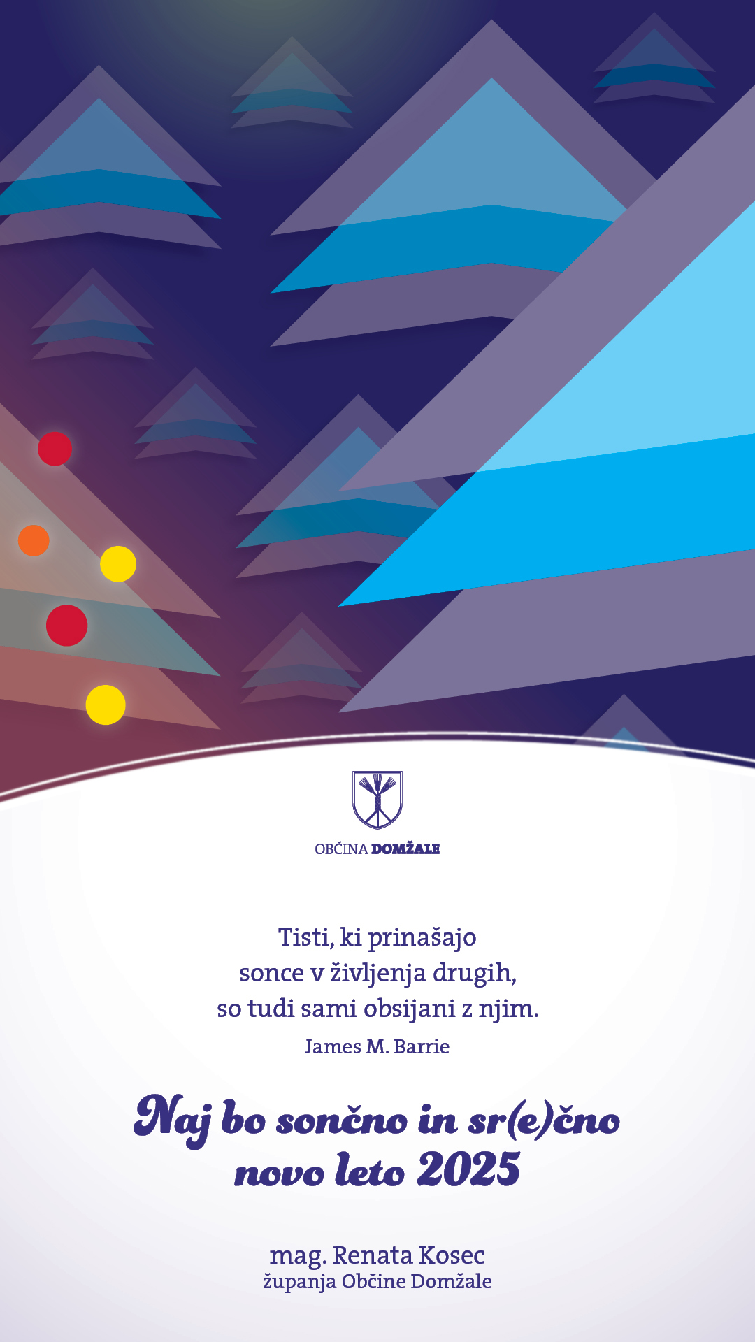 Vo&scaron;čilo Občine Domžale ob novem letu